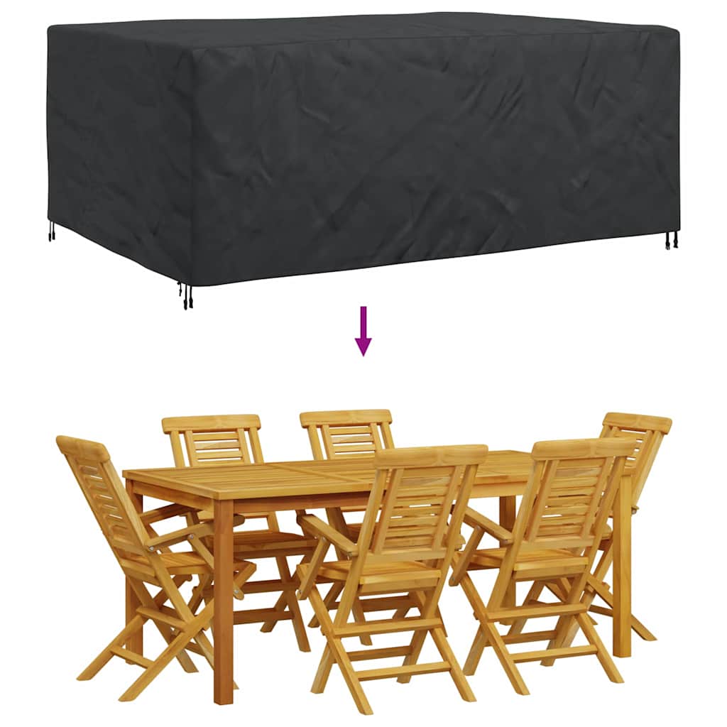 Outdoor Furniture Cover Black 280 x 204 x 106 cm 420D