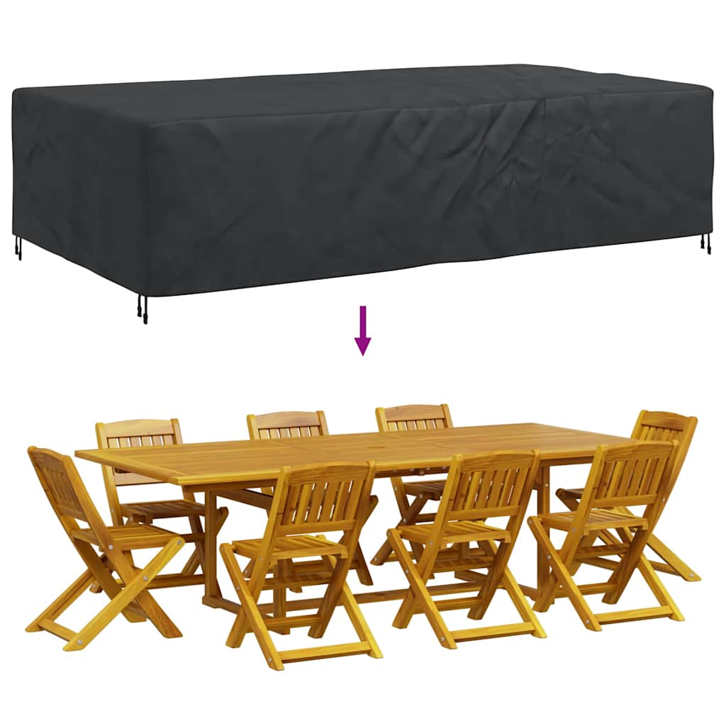 Outdoor Furniture Cover Black 305 x 190 x 85 cm 210D