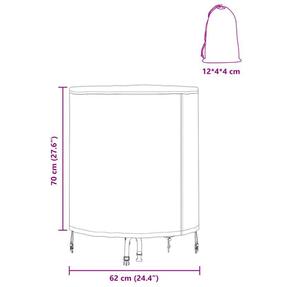 Outdoor Furniture Cover 62 x 62 x 70 cm 210D Oxford Fabric