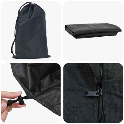 Outdoor Furniture Cover Black 122 x 61 x 106 cm 420D fabric