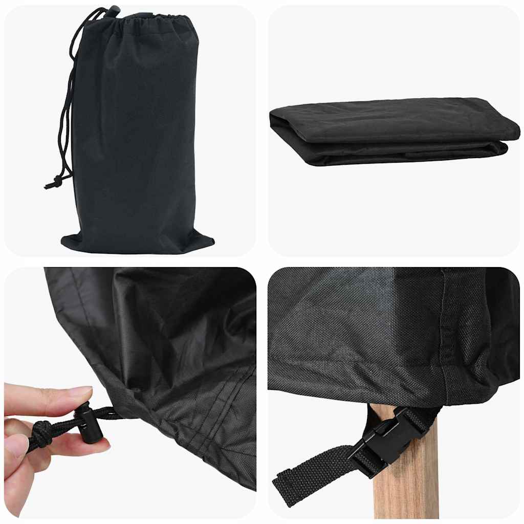 Outdoor Furniture Cover Black 175 x 125 x 160 cm 600D fabric