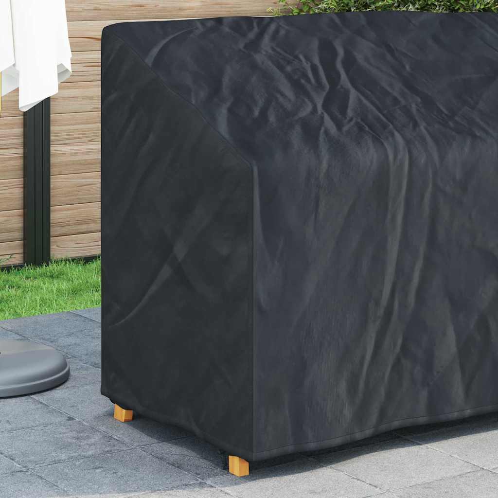 Garden Bench Cover Black 134 x 70 x 65 / 94 cm 600D fabric