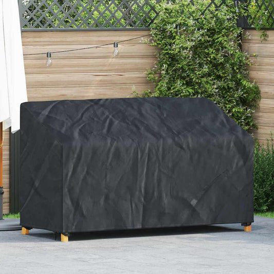Garden Bench Cover Black 165 x 70 x 65 / 94 cm 600D fabric
