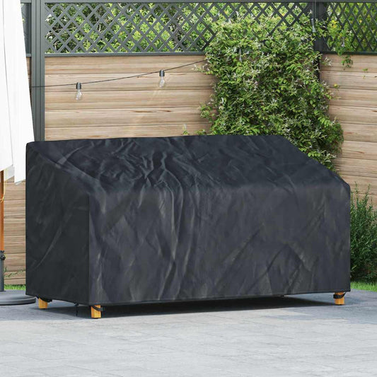 Garden Bench Cover Black 175 x 85 x 65 / 94 cm 420D fabric