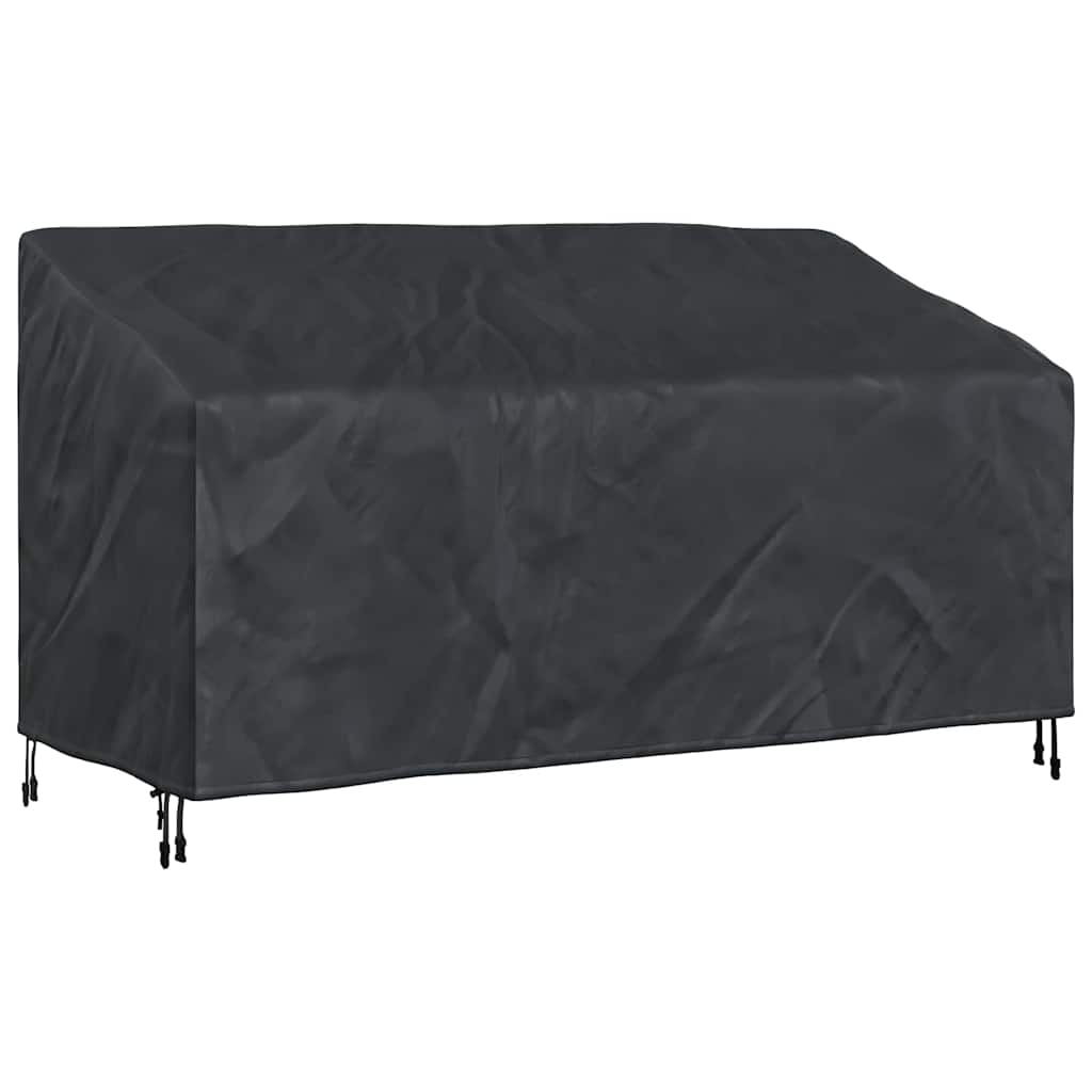 Garden Bench Cover Black 175 x 85 x 65 / 94 cm 420D fabric