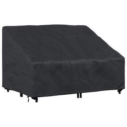 Garden Bench Cover Black 130 x 95 x 40 / 80 cm 420D fabric