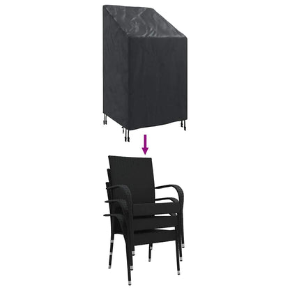 Garden Chair Cover Black 70 x 70 x 85 / 125 cm 210D fabric