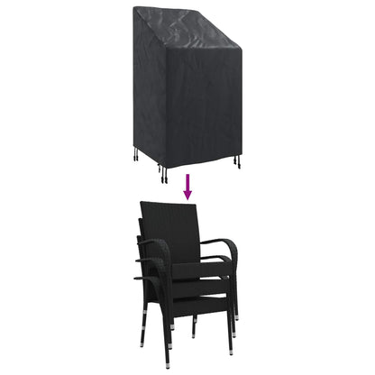 Garden Chair Cover Black 70 x 70 x 85 / 125 cm 420D fabric