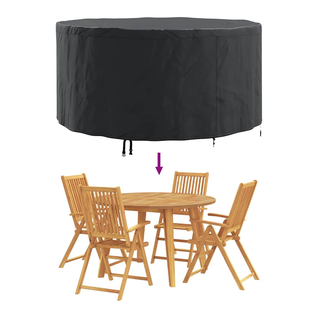 Outdoor Furniture Cover Black 182 x 182 x 71 cm 420D fabric