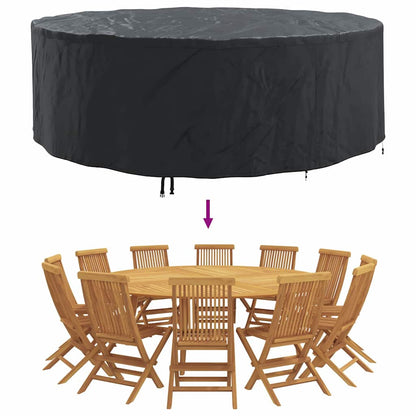 Outdoor Furniture Cover Black 279 x 279 x 85 cm 420D fabric
