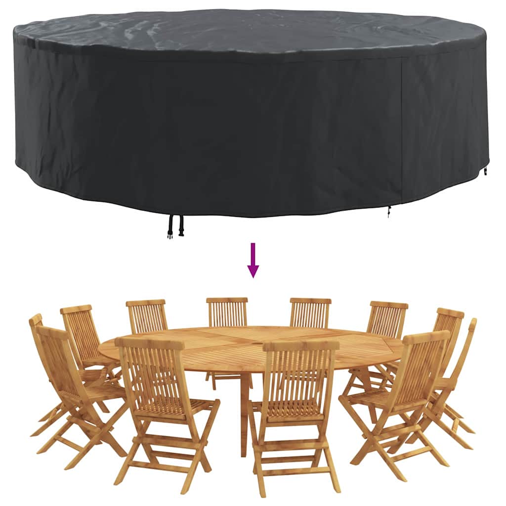 Outdoor Furniture Cover Black 320 x 320 x 71 cm 600D fabric