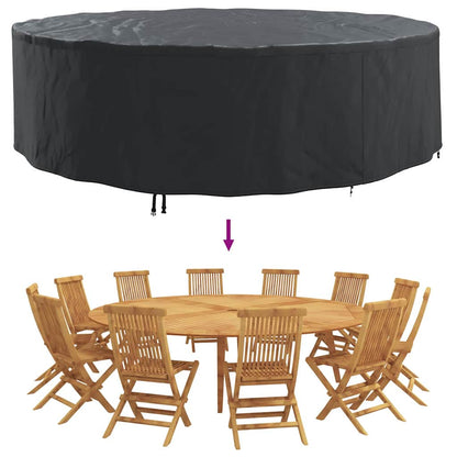 Outdoor Furniture Cover Black 320 x 320 x 71 cm 600D fabric