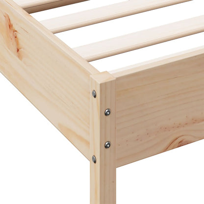 Bed Frame without Mattress 120x200 cm Solid Wood Pine
