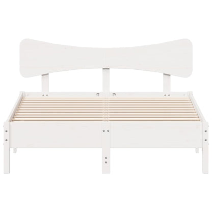 Bed Frame without Mattress White 120x200 cm Solid Wood Pine