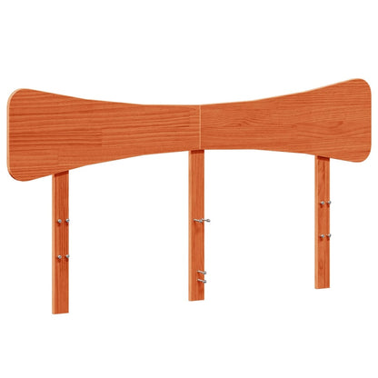 Bed Frame without Mattress Wax Brown 135x190 cm Double Solid Wood Pine