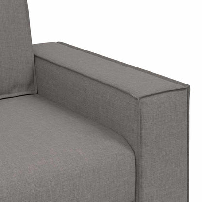 3-Seater Sofa with Cushion Taupe 220 x 78 x 84 cm Fabric