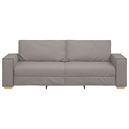 3-Seater Sofa with Cushion Taupe 220 x 78 x 84 cm Fabric