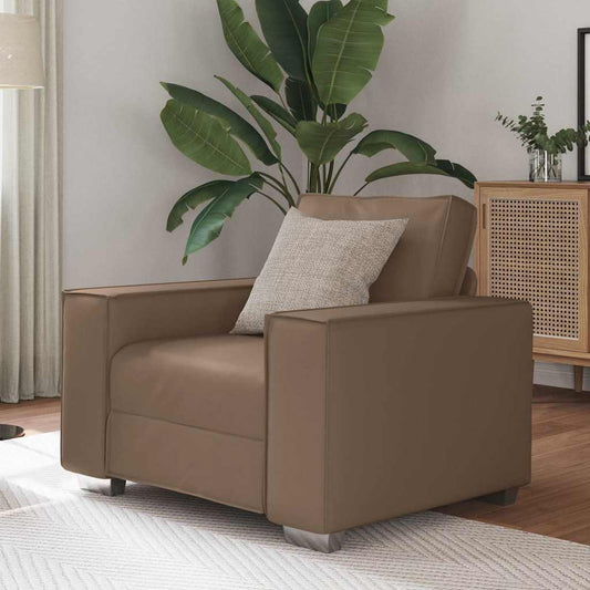 Sofa Chair Cappuccino 99 x 78 x 84 cm Artificial Leather