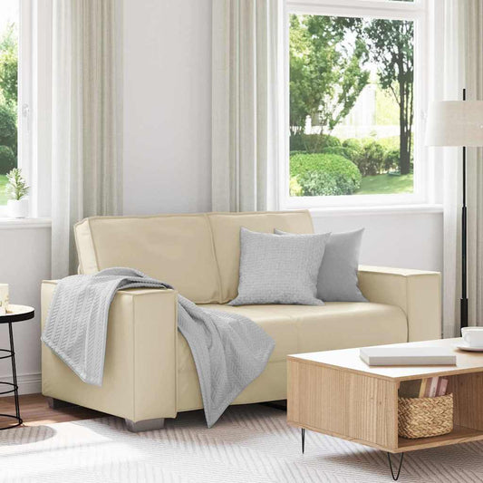 Sofa Chair Cream 160 x 78 x 84 cm Artificial Leather