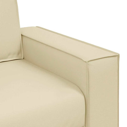Sofa Chair Cream 180 x 78 x 84 cm Artificial Leather
