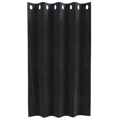 Curtains with Curtains 2 pcs Black 140 x 140 cm Velvet