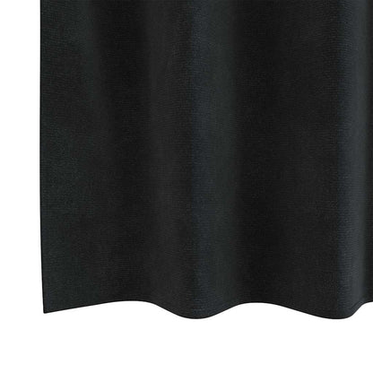 Curtains with Curtains 2 pcs Black 140 x 245 cm Velvet