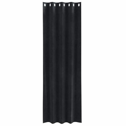 Curtains with Curtains 2 pcs Black 140 x 245 cm Velvet