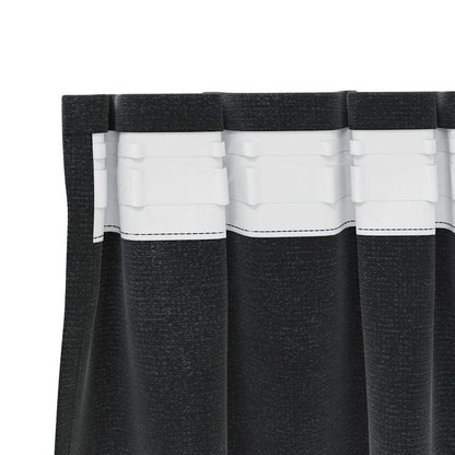 Curtains with Curtains 2 pcs Black 140 x 175 cm Velvet