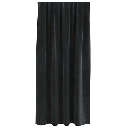 Curtains with Curtains 2 pcs Black 140 x 175 cm Velvet