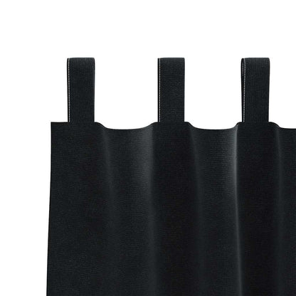 Curtains with Curtains 2 pcs Black 140 x 260 cm Velvet