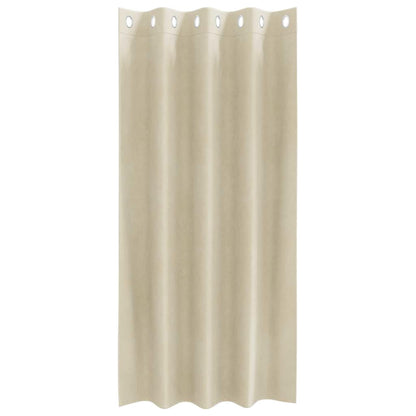Curtains with Curtains 2 pcs Cream 140 x 175 cm Velvet