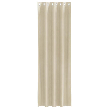 Curtains with Curtains 2 pcs Cream 140 x 245 cm Velvet