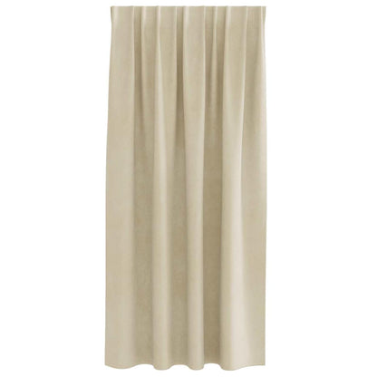 Curtains with Curtains 2 pcs Cream 140 x 175 cm Velvet