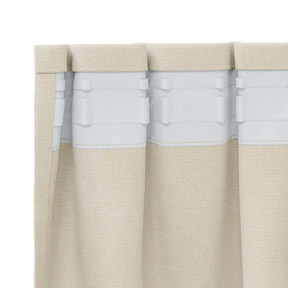 Curtains with Curtains 2 pcs Cream 140 x 245 cm Velvet