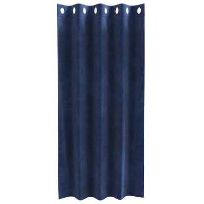 Curtains with Curtains 2 pcs Dark blue 140 x 175 cm Velvet