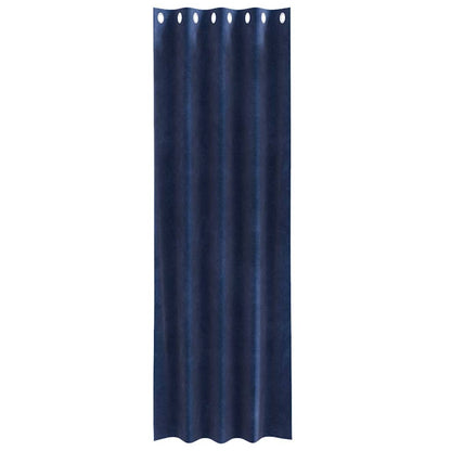 Curtains with Curtains 2 pcs Dark blue 140 x 225 cm Velvet