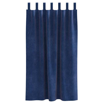 Curtains with Curtains 2 pcs Dark Blue 140 x 175 cm Velvet