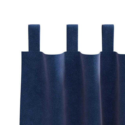 Curtains with Curtains 2 pcs Dark blue 140 x 260 cm Velvet