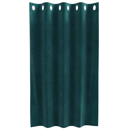 Curtains with Curtains 2 pcs Dark green 140 x 140 cm Velvet