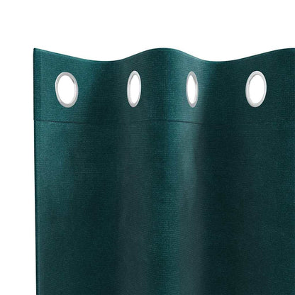 Curtains with Curtains 2 pcs Dark Green 140 x 175 cm Velvet