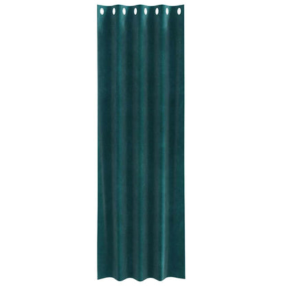 Curtains with Curtains 2 pcs Dark green 140 x 245 cm Velvet