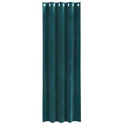 Blackout Curtains 2 pcs Dark Green 140 x 245 cm Velvet
