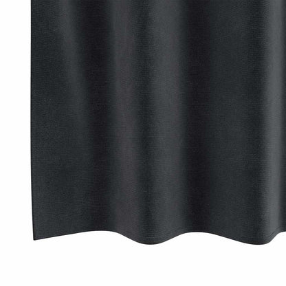 Curtains with Curtains 2 pcs Dark grey 140 x 175 cm Velvet