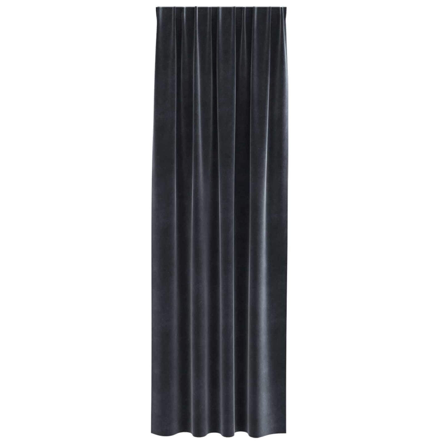 Blackout Curtains 2 pcs Dark Grey 140 x 225 cm Velvet