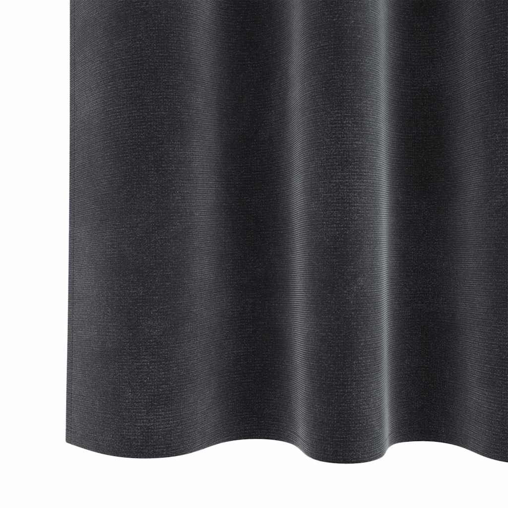 Curtains with Curtains 2 pcs Dark grey 140 x 245 cm Velvet