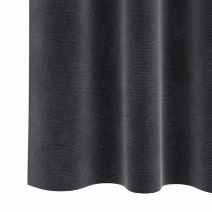 Curtains with Curtains 2 pcs Dark grey 140 x 245 cm Velvet