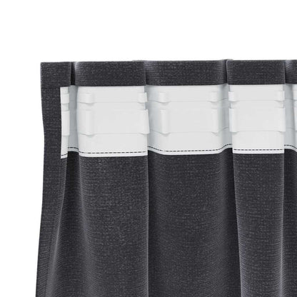 Curtains with Curtains 2 pcs Dark grey 140 x 260 cm Velvet