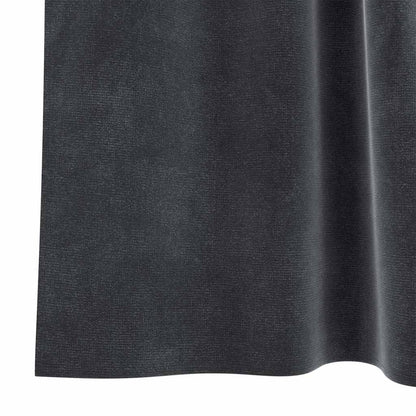 Curtains with Curtains 2 pcs Dark grey 140 x 260 cm Velvet