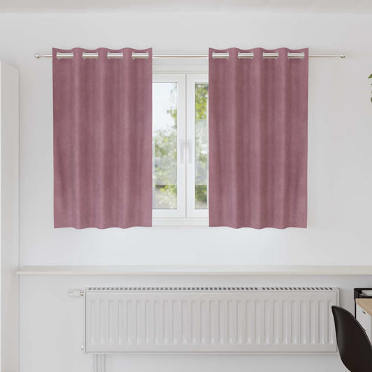 Curtains with Curtains 2 pcs Dark pink 140 x 140 cm Velvet