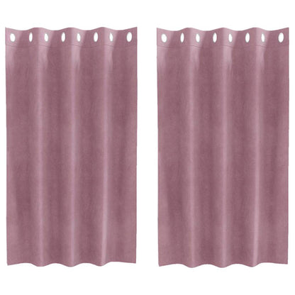 Curtains with Curtains 2 pcs Dark pink 140 x 140 cm Velvet